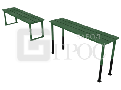 Скамейки уличные без спинки - изображение для сайта об Оренбурге